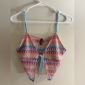 H&M Multicolor Crochet Crop Top